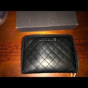 MZ Wallace Quilted Leather Zip Around Wallet